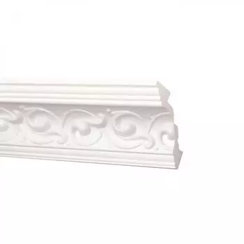 Плинтус потолочный C650/85 200х5.8 см цвет белый