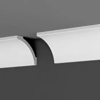 Плинтус потолочный полистирол для натяжного потолка Де-Багет П 05 70/70 белый 70x70x2000 мм