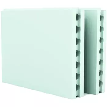 Плита гипсовая пазогребневая (ПГП) Гипсополимер 667x500x80 мм пустотелая влагостойкая