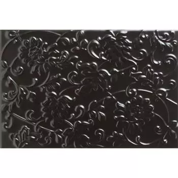 Плитка настенная «Аджанта цветы» 20х30 см 1.2 м2 цвет чёрный