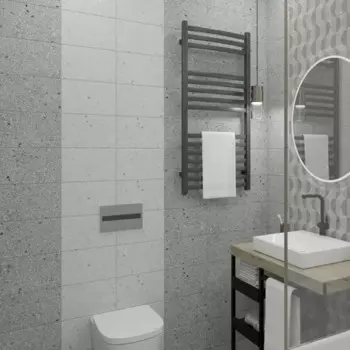 Плитка настенная Axima Руан 20x30 см 1.44 м матовая цвет темно-серый терраццо