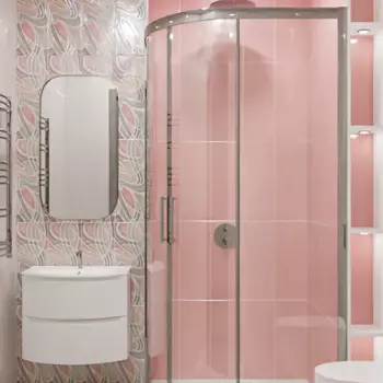 Плитка настенная Azori Brillo Rosa 20.1x50.5 см 1.52 м глянцевая цвет розовый