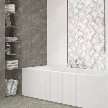 Плитка настенная Azori Hygge Light 31.5x63 см 1.59 м камень цвет белый