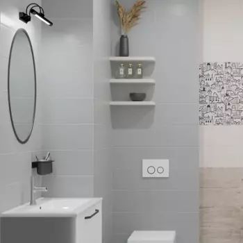 Плитка настенная Azori Street Art Steel 20.1x40.5 см 1.3 м матовая цвет серый