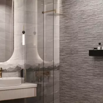 Плитка настенная Gracia Ceramica Fog 25x60 см 1.2 м матовая с sugar эффектом цвет серый полосы