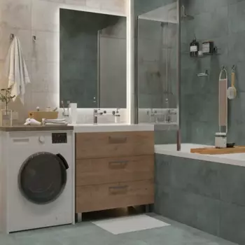 Плитка настенная Керамин Айрон 60x30 см 1.98 м матовая цвет сине-зеленый