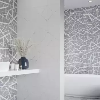 Плитка настенная Керамин Эйра 27.5x40 см 1.65 м глянцевая цвет серо-белый