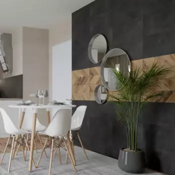 Плитка настенная Керамин Студио 60x30 см 1.98 м матовая цвет графит