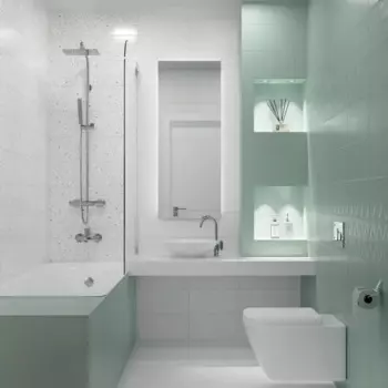 Плитка настенная Kreaforta Mersey Mono 20x40 см 1.2 м матовый цвет белый