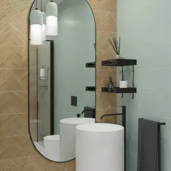 Плитка настенная Kreaforta Mersey WoodR 20x40 см 1.2 м матовый цвет бежевый