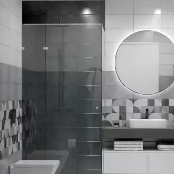 Плитка настенная Нефрит-Керамика Флисс 20x40 см 1.2 м матовая цвет графит