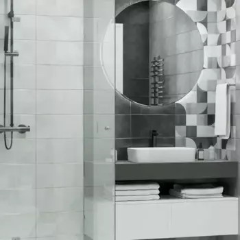 Плитка настенная Нефрит-Керамика Флисс 20x40 см 1.2 м матовая цвет светло-серый