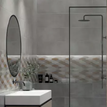 Плитка настенная Нефрит-Керамика Эни 30x60 см 1.8 м матовая цвет серый