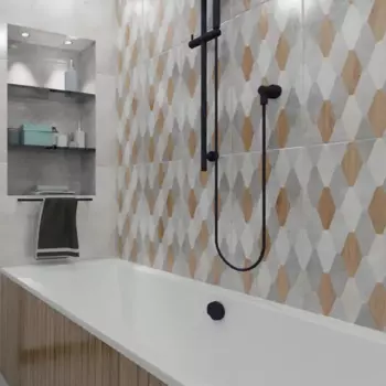 Плитка настенная Нефрит-Керамика Эни 30x60 см 1.8 м матовая цвет разноцветный