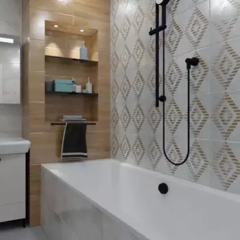 Плитка настенная Нефрит-Керамика Эни 30x60 см 1.8 м матовая цвет светло-серый