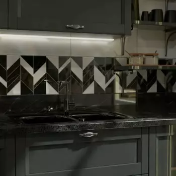 Плитка настенная Нефрит-Керамика Роял Ноэль 30x60 см 1.8 м глянцевая цвет черный коричневый бежевый