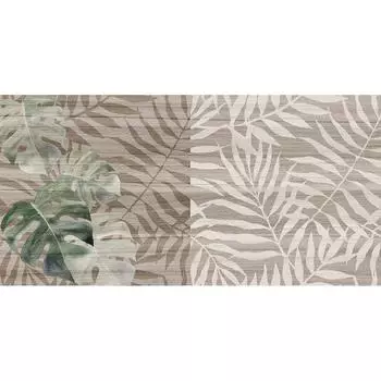 Плитка настенная Organic с узором 20х40 см 1.2 м² цвет серый