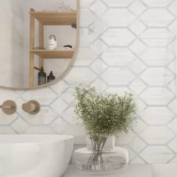 Плитка настенная Шахтинская Плитка Восток 03 25x40 см 1.4 м глянцевая цвет белый/серый геометрия