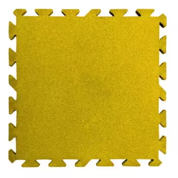 Плитка резиновая 1000x1000x20 мм пазл желтый
