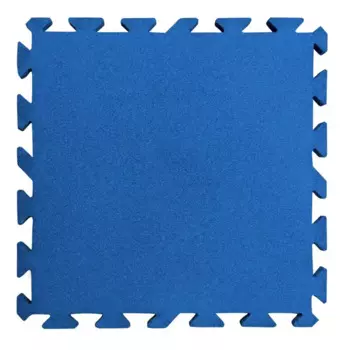 Плитка резиновая 1000x1000x30 мм пазл синий
