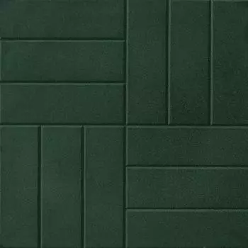 Плитка резиновая 500х500х16 паркет зеленая