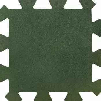 Плитка резиновая пазл 500x500 25 мм зеленый
