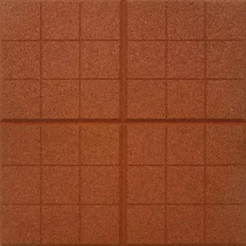 Плитка резиновая сетка 350x350x20 мм терракот
