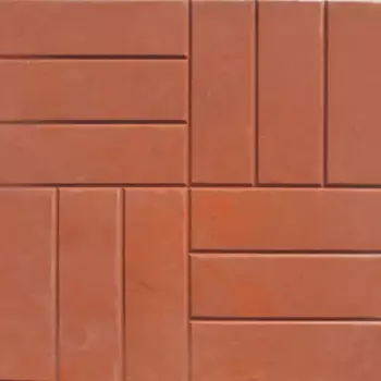 Плитка тротуарная 12 Кирпичей 500x500x45 мм цвет красный
