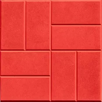 Плитка тротуарная 8 Кирпичей 300x300x30 мм цвет красный