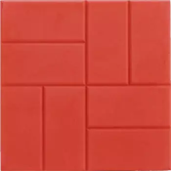Плитка тротуарная "8 кирпичей" 400x400x50 мм цвет красный