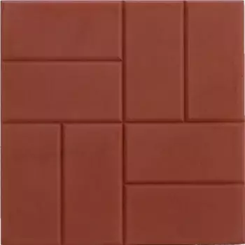 Плитка тротуарная «8 кирпичей», 400x400x50 мм цвет красный