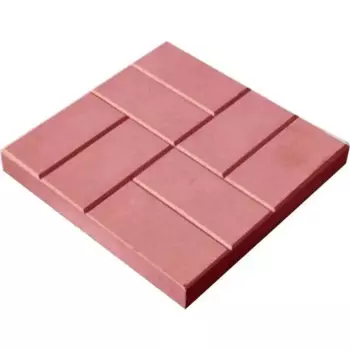 Плитка тротуарная 8 кирпичей 400x400x50 мм красный