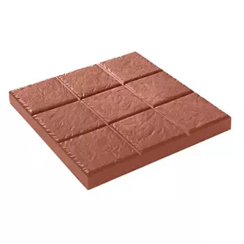 Плитка тротуарная 9 Камней 300x300x30 мм цвет красный