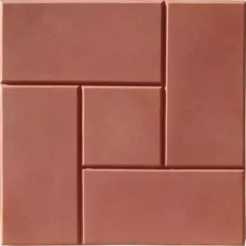 Плитка тротуарная Калифорния 300x300x30 мм цвет красный
