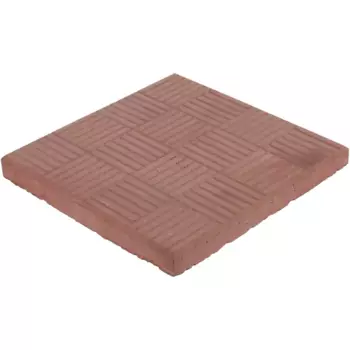 Плитка тротуарная «Паркет», 300x300x30 мм цвет красный