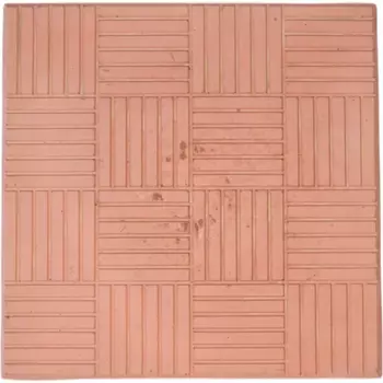 Плитка тротуарная Паркет 30x300x300 мм красный