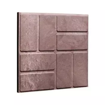 Плитка тротуарная полимер-песчаный композит 25x25x2 см коричневый