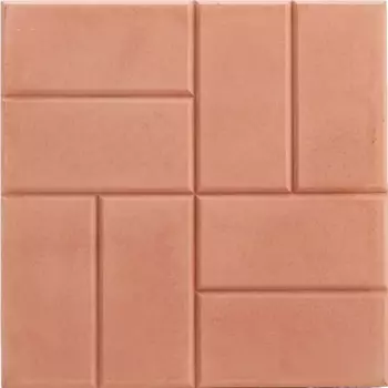 Плитка тротуарная «Шагрень» 400x400x50 мм цвет красный