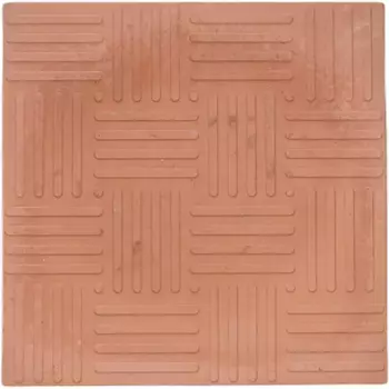 Плитка тротуарная Шахматная 30x300x300 мм красный