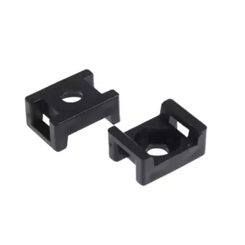 Площадка для хомутов Duwi 29x15 мм цвет черный 10 шт.