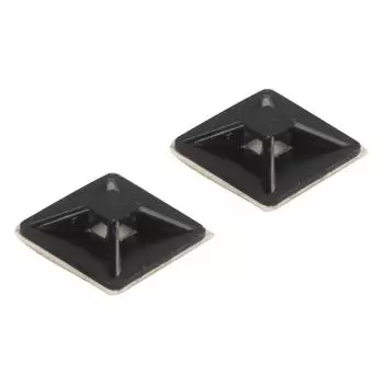 Площадка самоклеящаяся для кабельных стяжек IEK 20x20 мм цвет черный 100 шт.