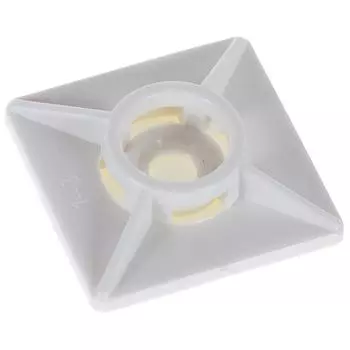 Площадки самоклеящиеся под хомуты 27х27 цвет белый, 20 шт.