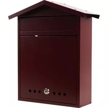 Почтовый ящик «Дачный», нержавеющая сталь, цвет бордовый