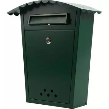 Почтовый ящик «Волна», нержавеющая сталь, цвет тёмно-зелёный