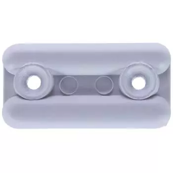 Подпятник прямоугольный 18x35 см пластик цвет белый 8 шт.