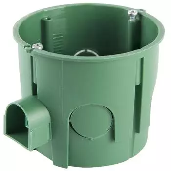 Подрозетник Systeme Electric под бетон и кирпич 68x60 мм с лапками IP30 цвет зеленый