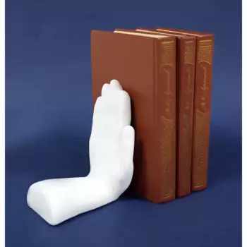 Подставка Ладонь гипс 12.5x9.5x16 см цвет белый