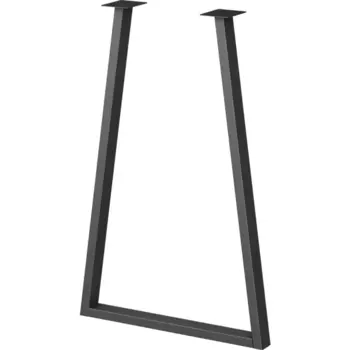 Подстолье для рабочей поверхности 85 см оцинкованная сталь цвет черный глянцевый