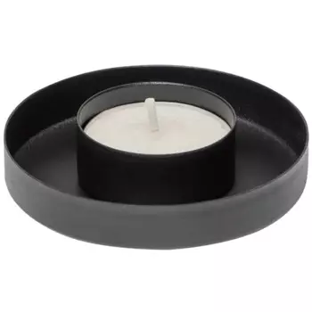 Подсвечник 1 свеча металл 8x1.8 см цвет черный