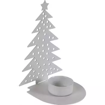 Подсвечник для чайной свечи «Ёлочка», цвет белый